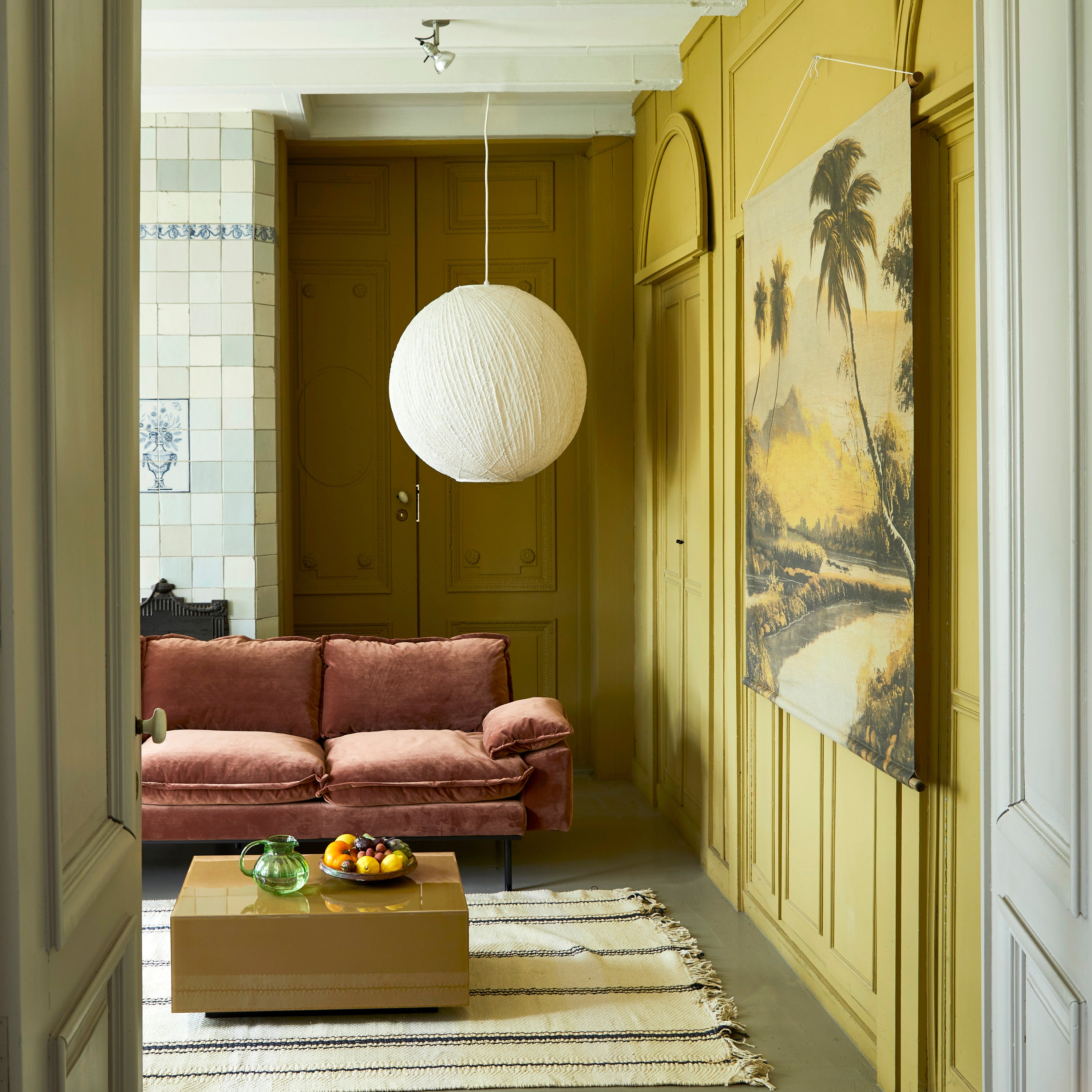 HKliving Retro Sofa 2-zitsbank - Royal Velvet - Magnolia
