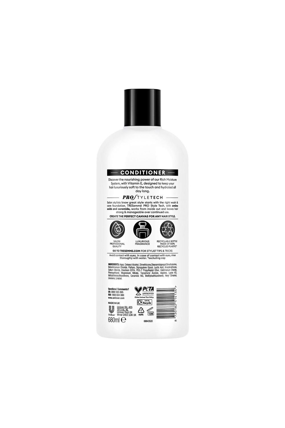 Tresemme Conditioner' Rich Moisture with Vitamin E for All-Day Hydration, 680 ml