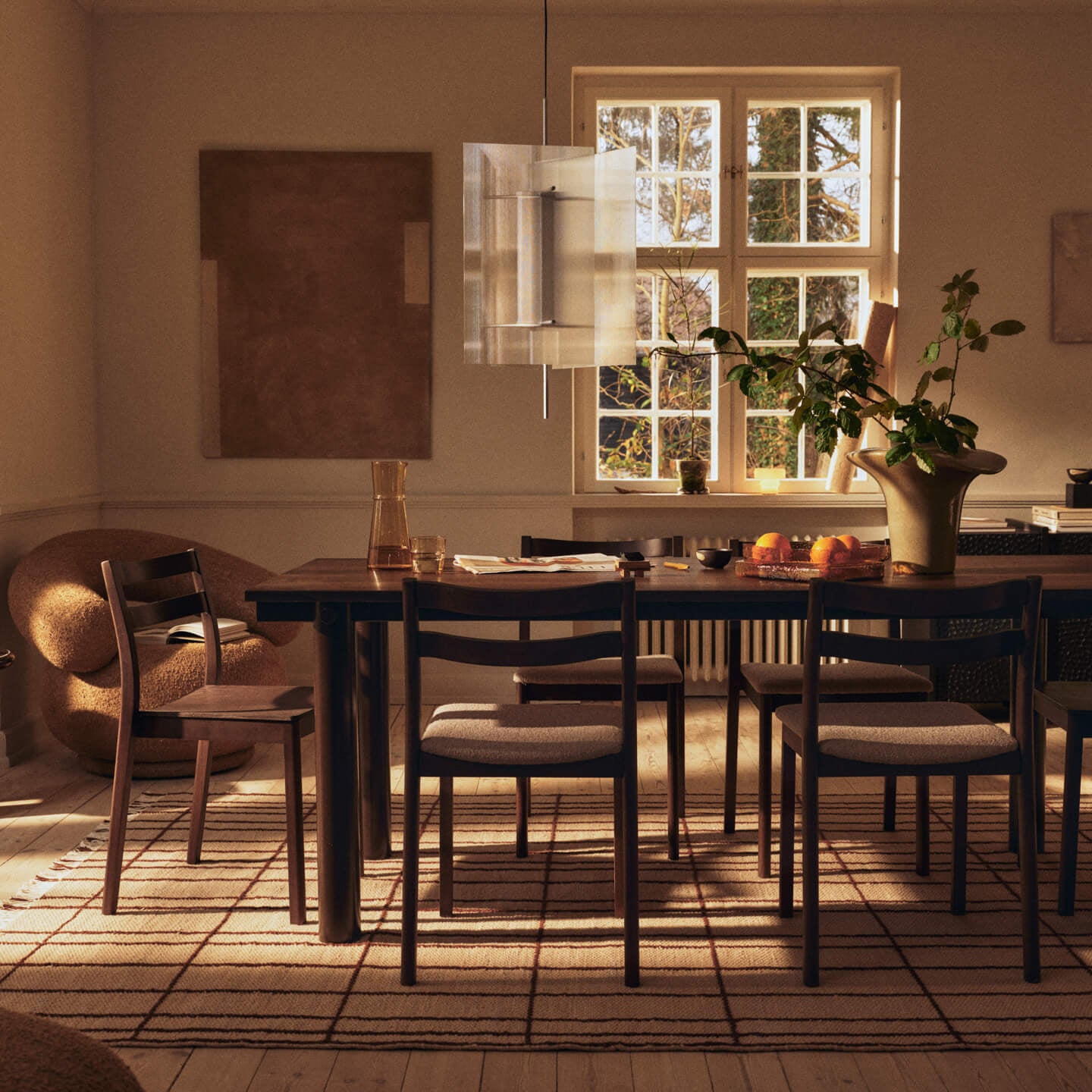 Ferm Living Sen Vloerkleed 200 x 300 cm - Parchment / Chestnut