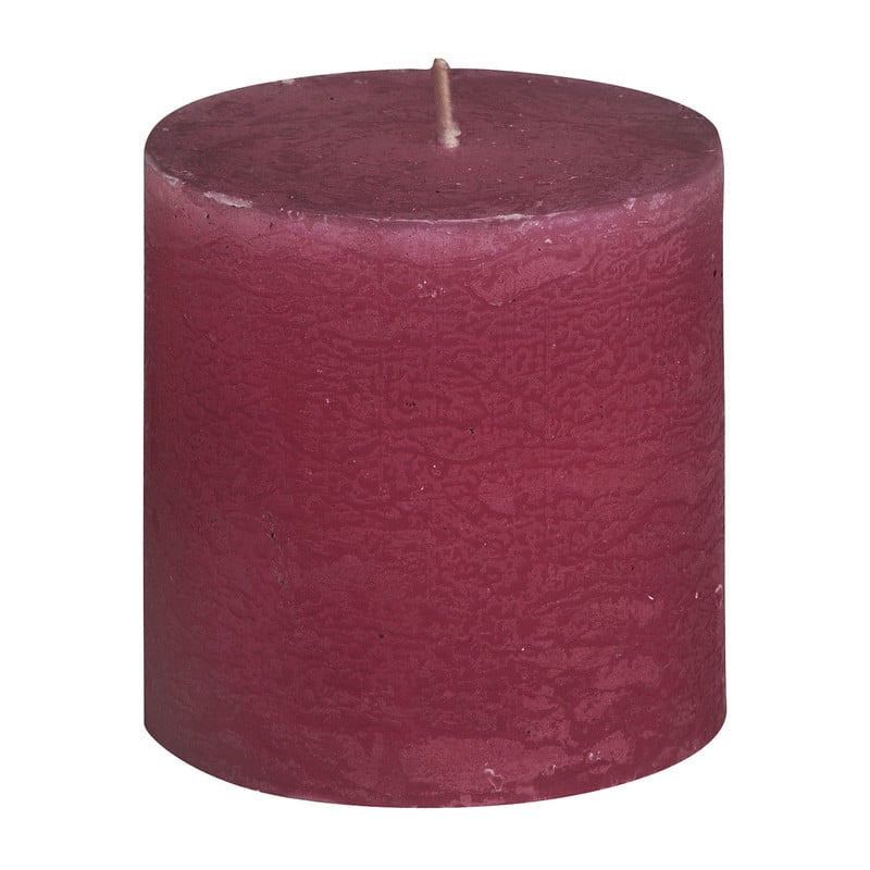 Kaars rustiek - rood - &Oslash;10x10 cm