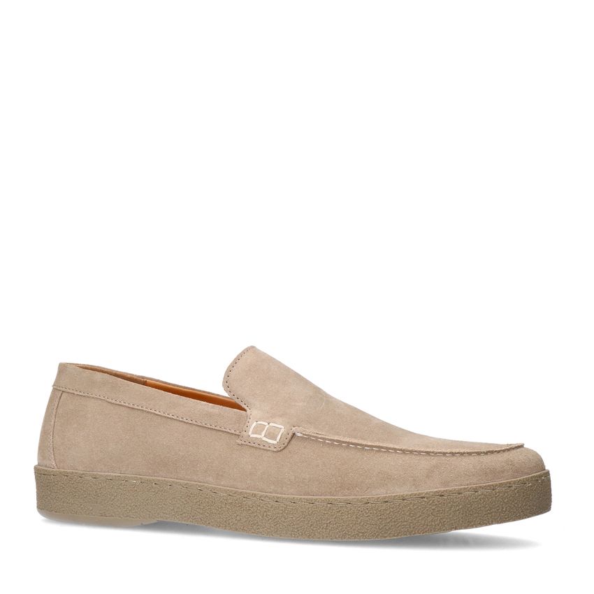 Manfield Beige suède loafers