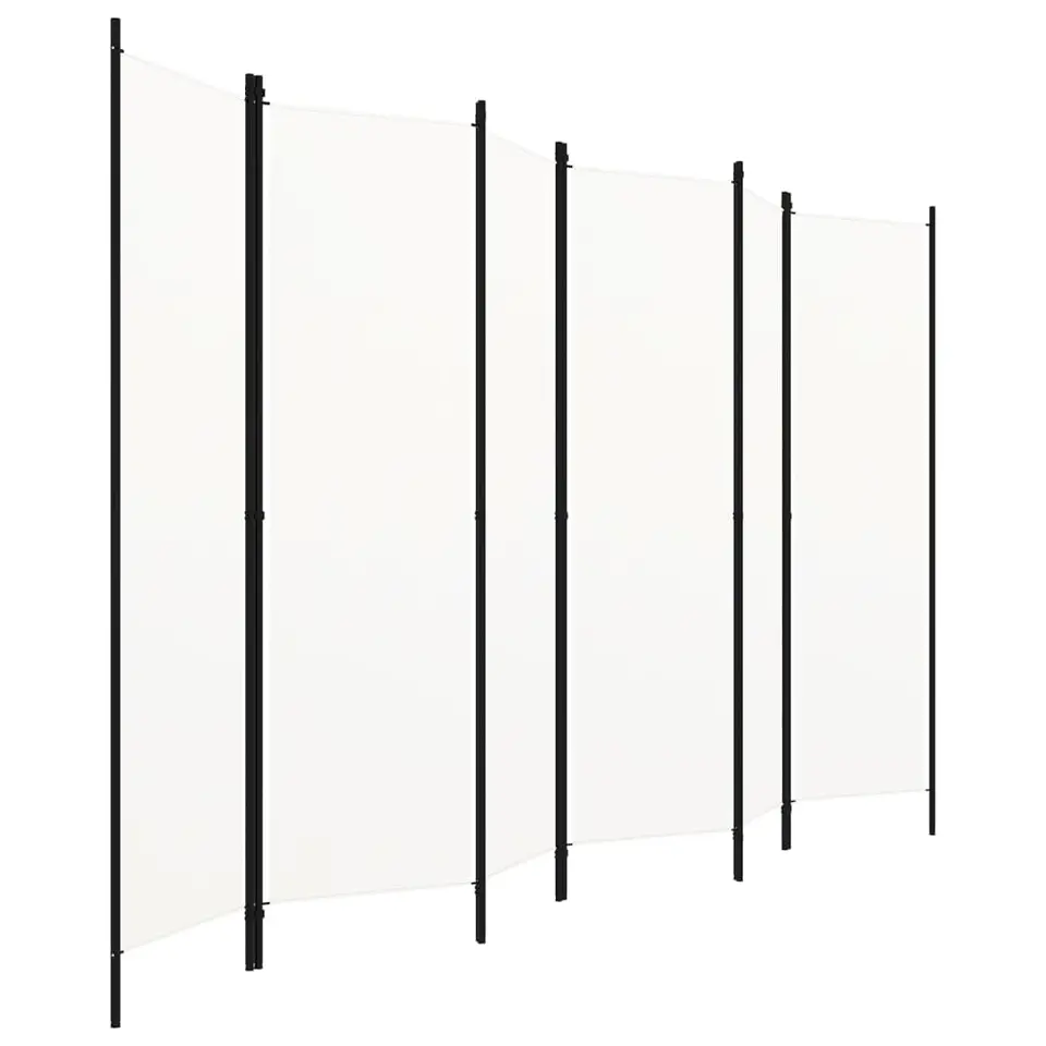 vidaXL - Scheidingswand - Wit - Stof