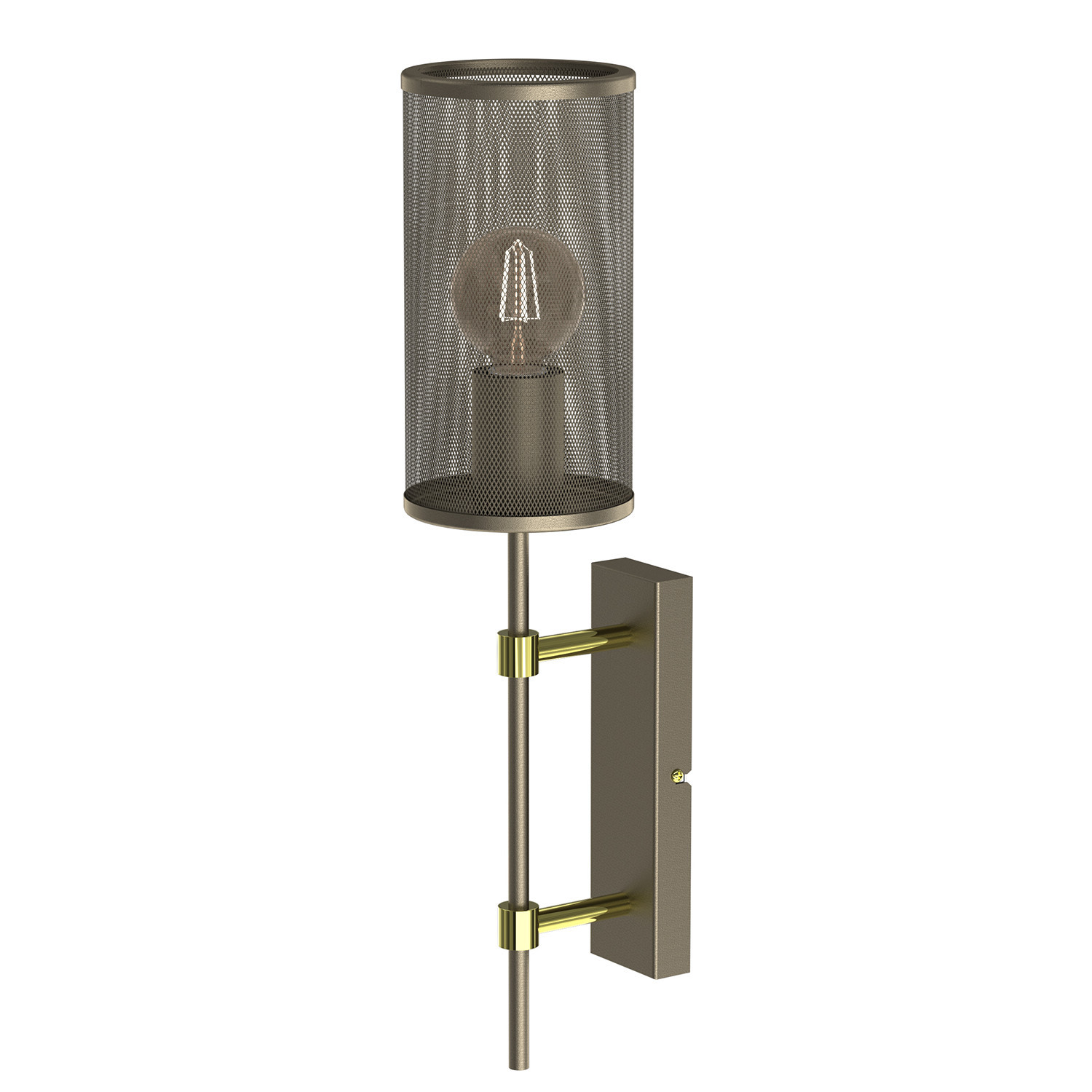 Kinkiet złoty Wall 1xE27x15W wym:48x11x15cm IP20 Luminex