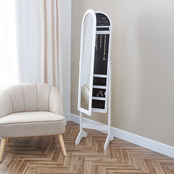 Armoire à bijoux Lexy blanc 38x34cm - Atmosphera
