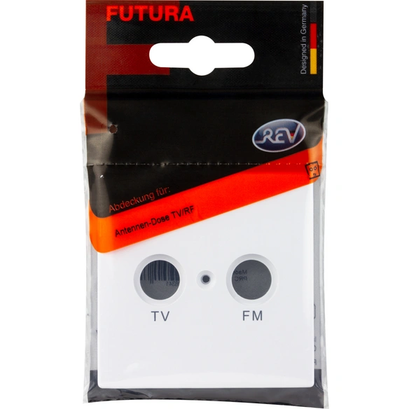 Futura Abdeckung Antenne TV/RF, Weiß, Kunststoff