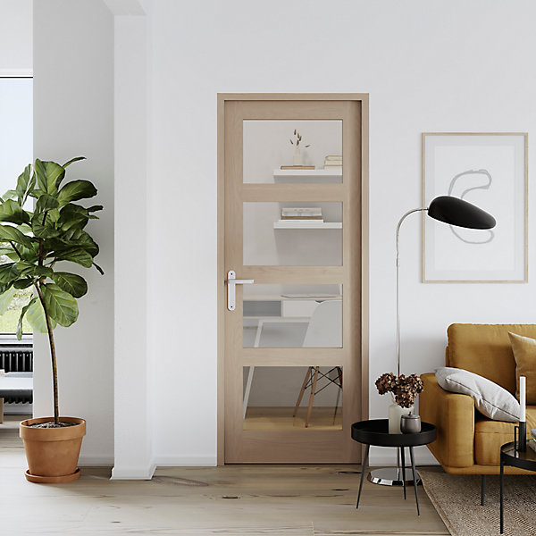Bloc-porte Connemara vitré H.204 x l.73 cm, poussant droit
