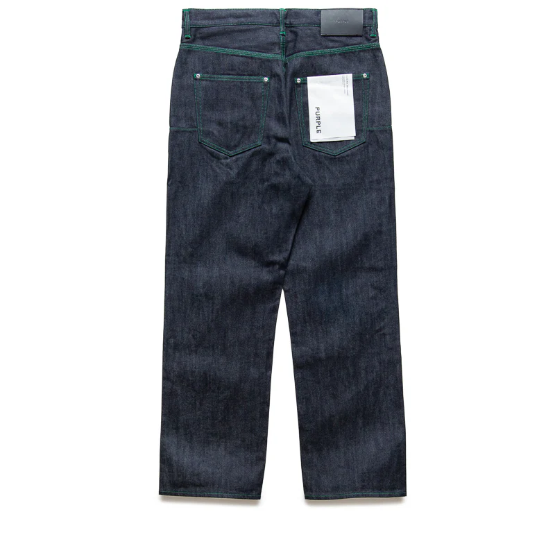 Purple Brand Mid Rise Baggy Leg Raw Jean - Dark Indigo