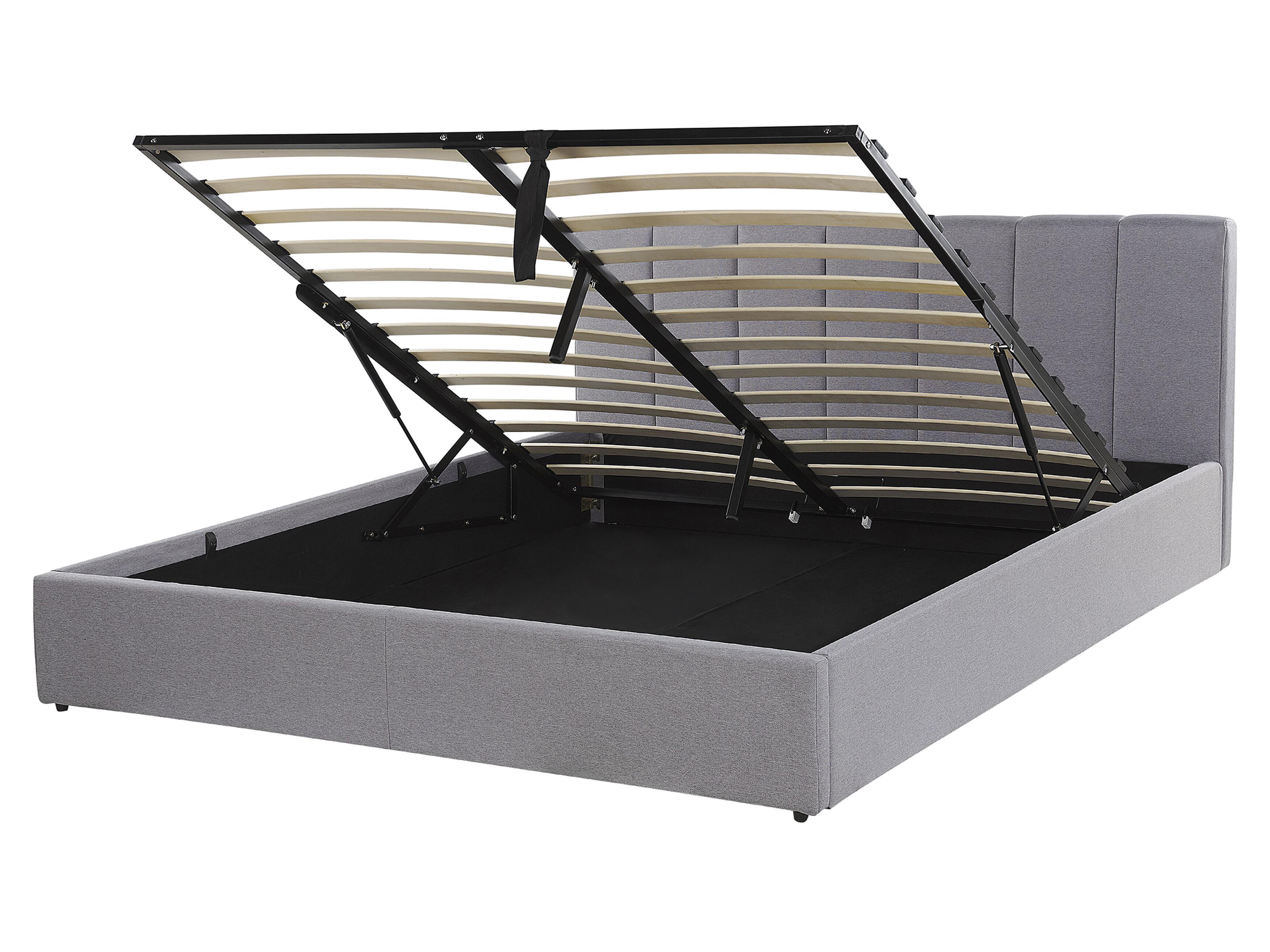 Ottoman Bed Fabric DREUX 140 x 200 cm (EU Double) Light Grey