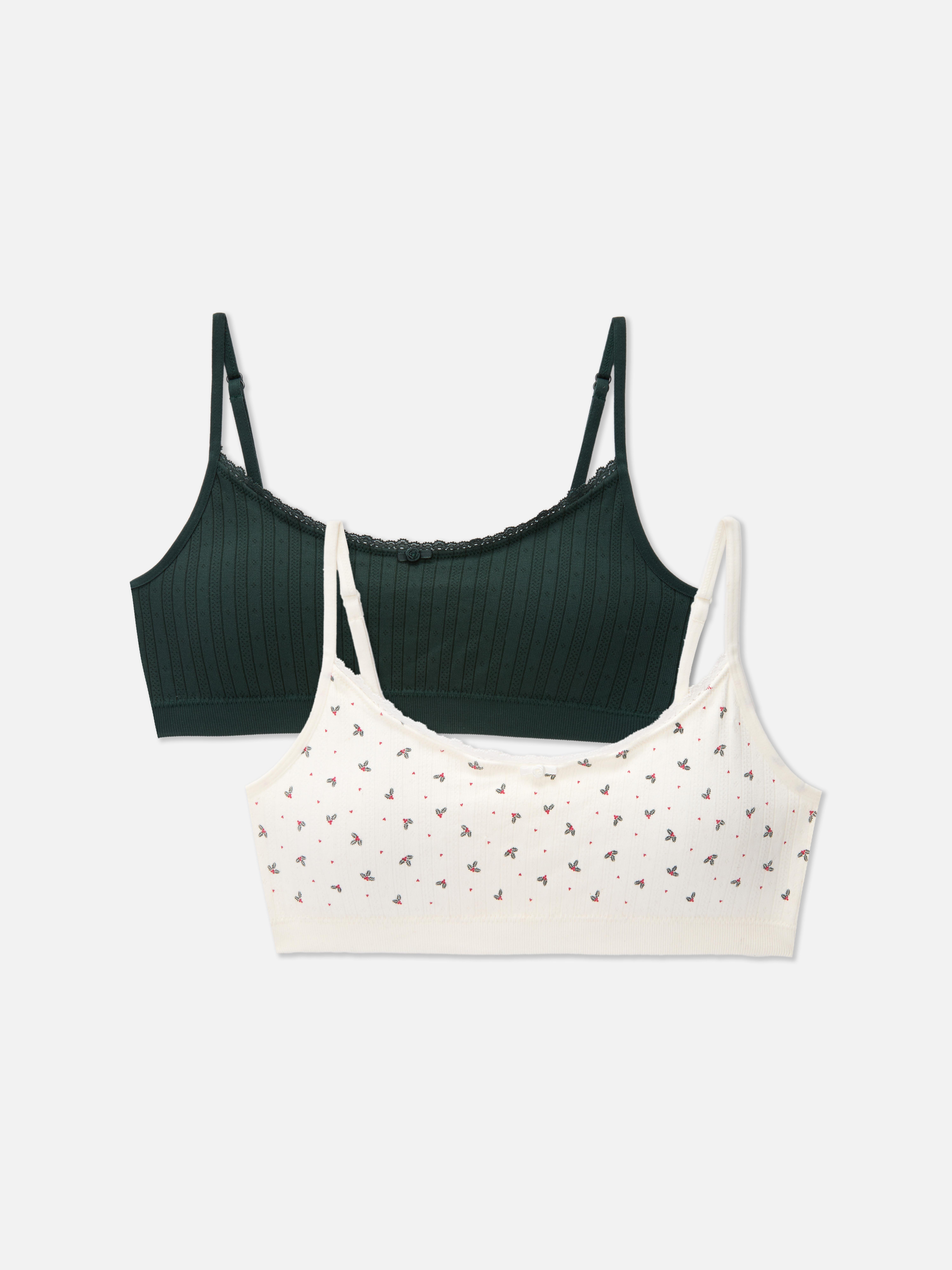 2pk Seamless Scoop Neck Bralettes