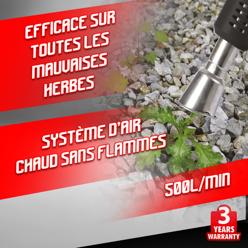 Désherbeur électrique 2-en-1 DET2001BBQ 2000 W ELEM GARDEN TECHNIC