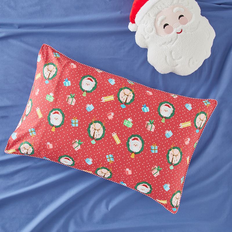Santa Express Christmas Text Pillowcase