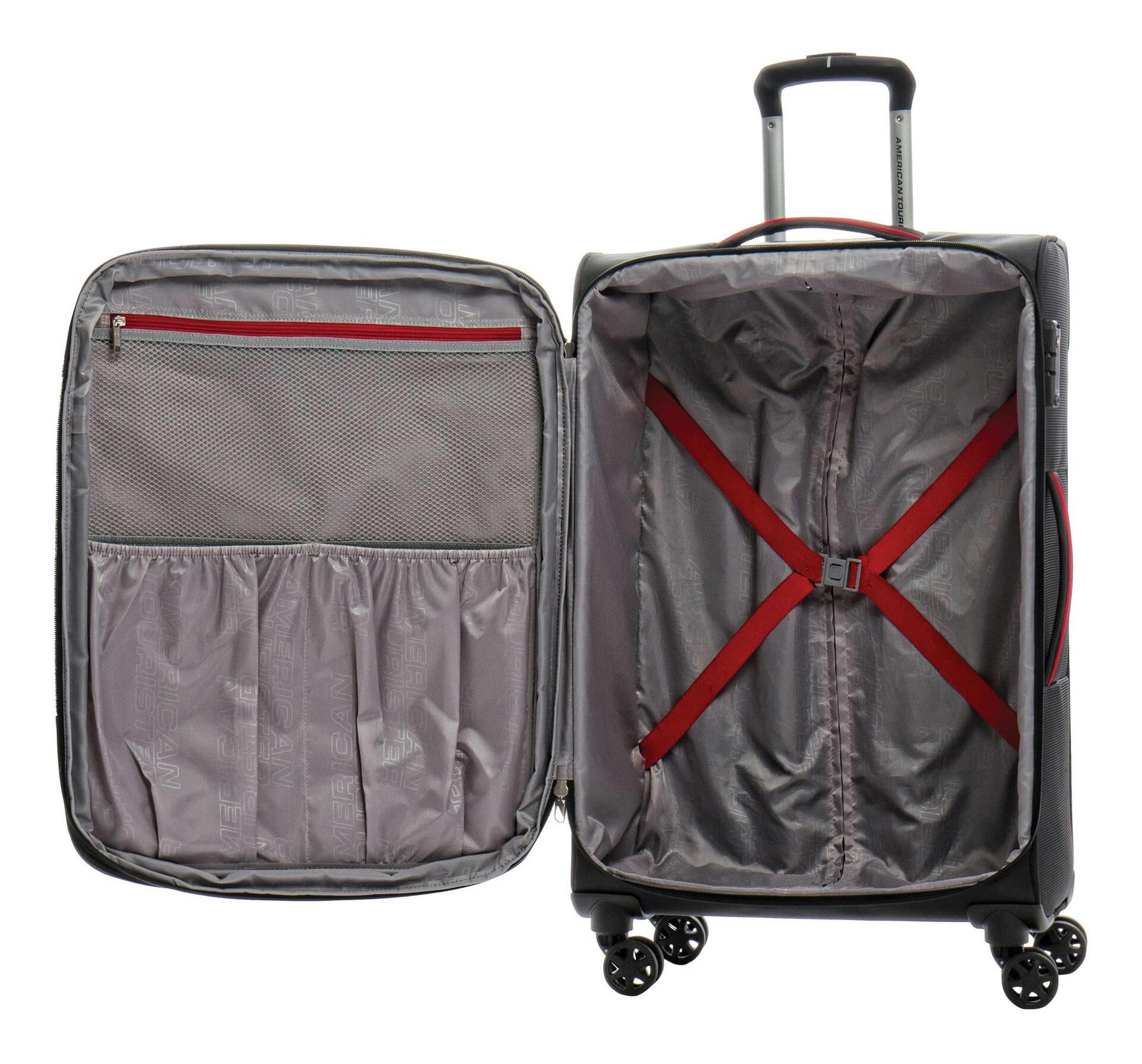 American Tourister Journey Lite Softside Spinner Wheel Carry-On Travel Luggage Suitcase with TSA Lock, 19-in