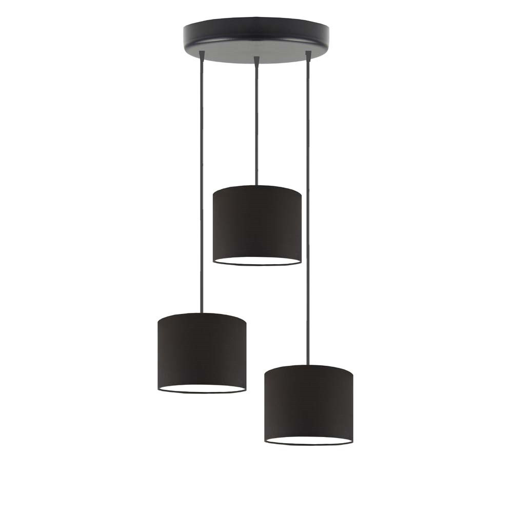Lampa wisząca regulowana PUEBLO Czarny/ Brązowy