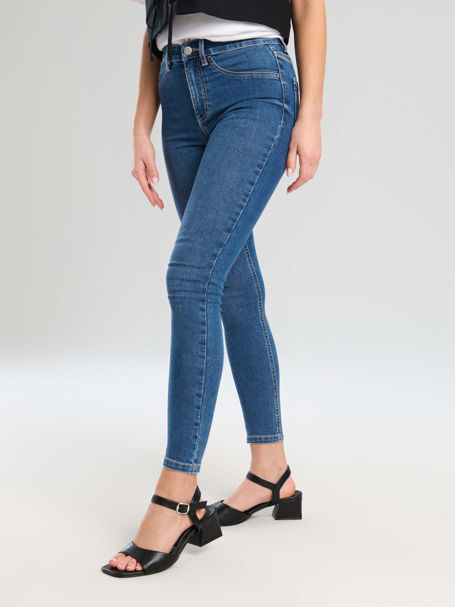 Jeansy skinny mid waist