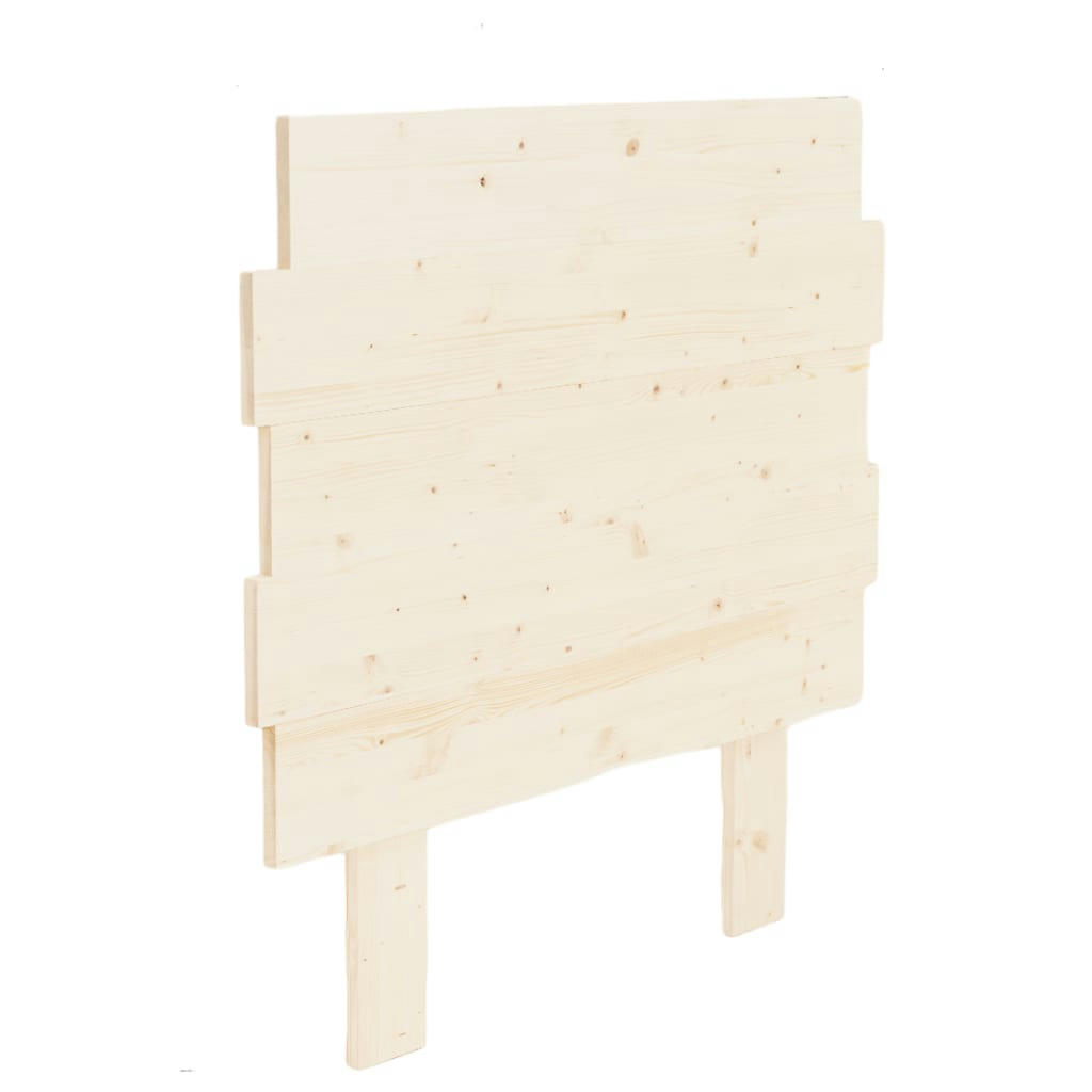 SIARA - Tête de lit en bois d'épicéa lit de 150 cm en couleur blanc vieilli