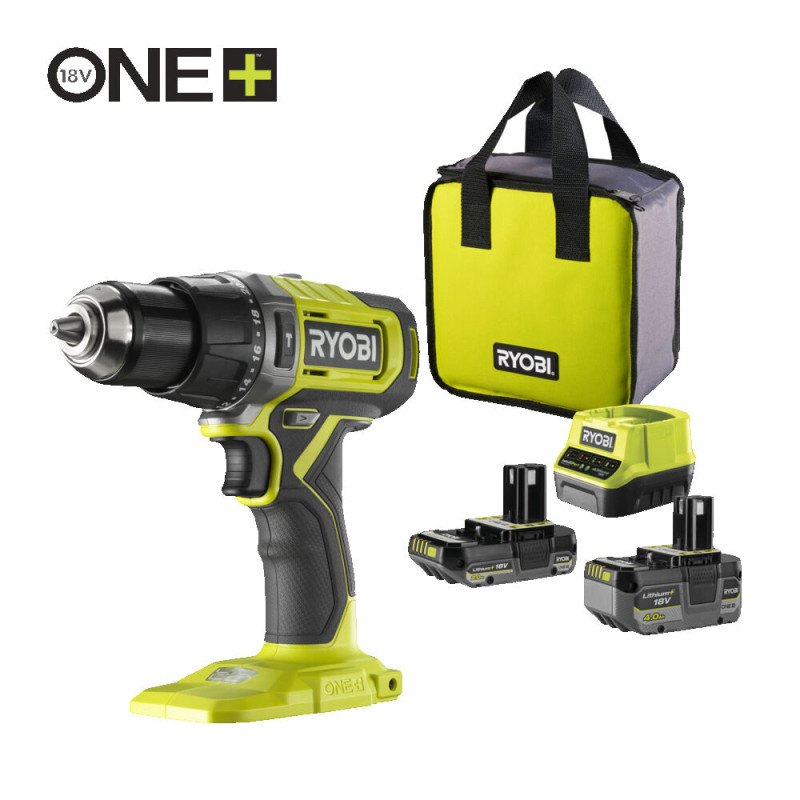 Perceuse visseuse à percussion sur batterie One  RPD18 4 Ah et 2 Ah 18 V RYOBI