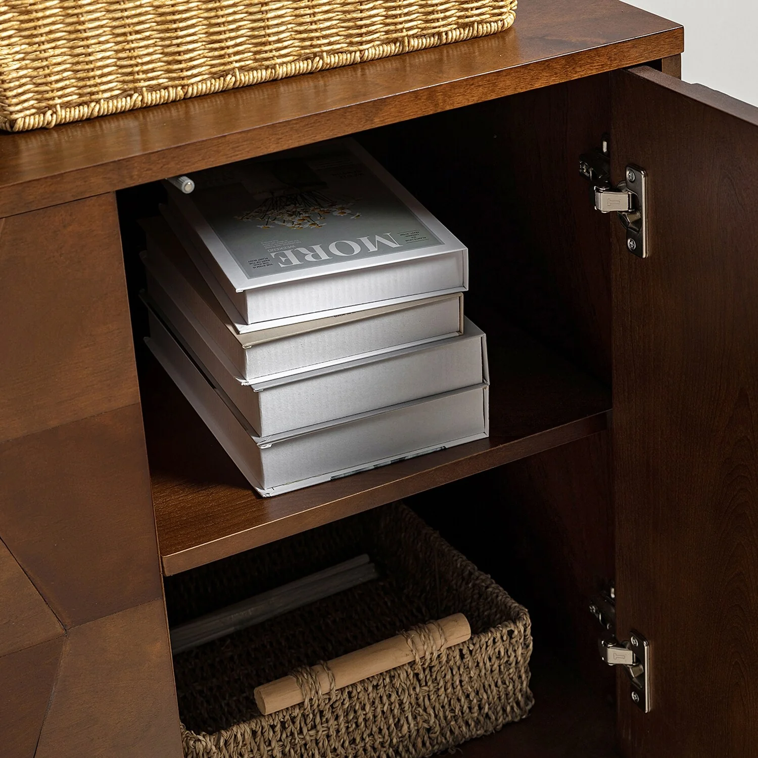 Glenda Contemporary Versatile Adjustable Shelf Storage Cabinet By HULALA HOME