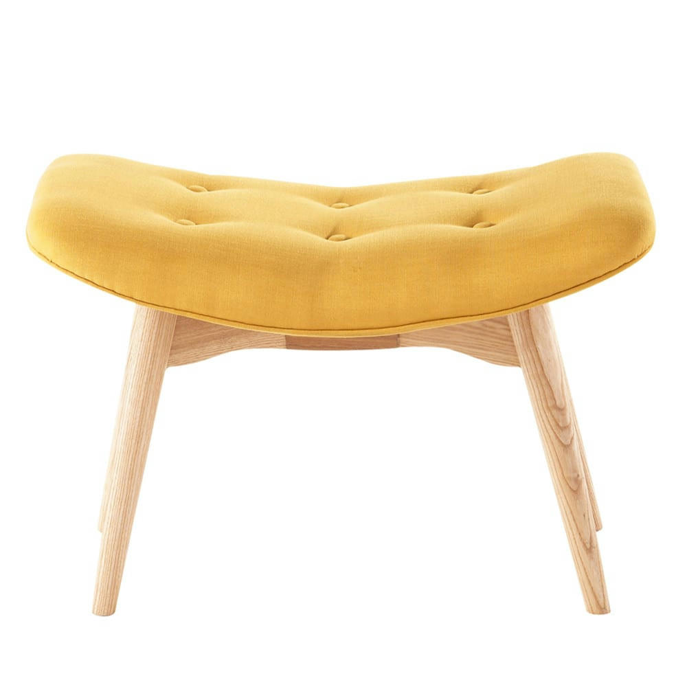 Iceberg - Pouf repose-pieds style scandinave jaune