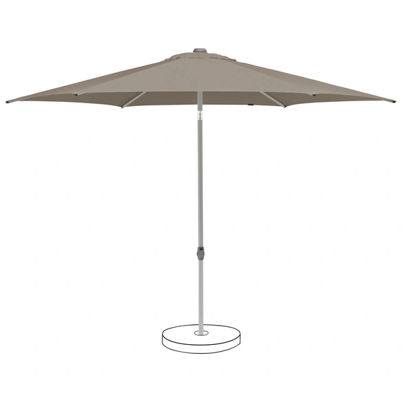 Sonnenschirm, LxH: 250x239 cm, taupefarben