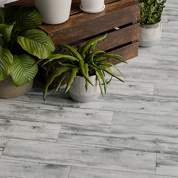 Lames PVC Clipsable - Ep. 4 mm - GARANTIE 15 ans - Bois Gris Clair - Dimensions L 122 x l 18 cm