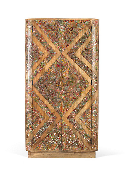 Armoire 2 portes en bois de manguier massif à deux portes 170 cm