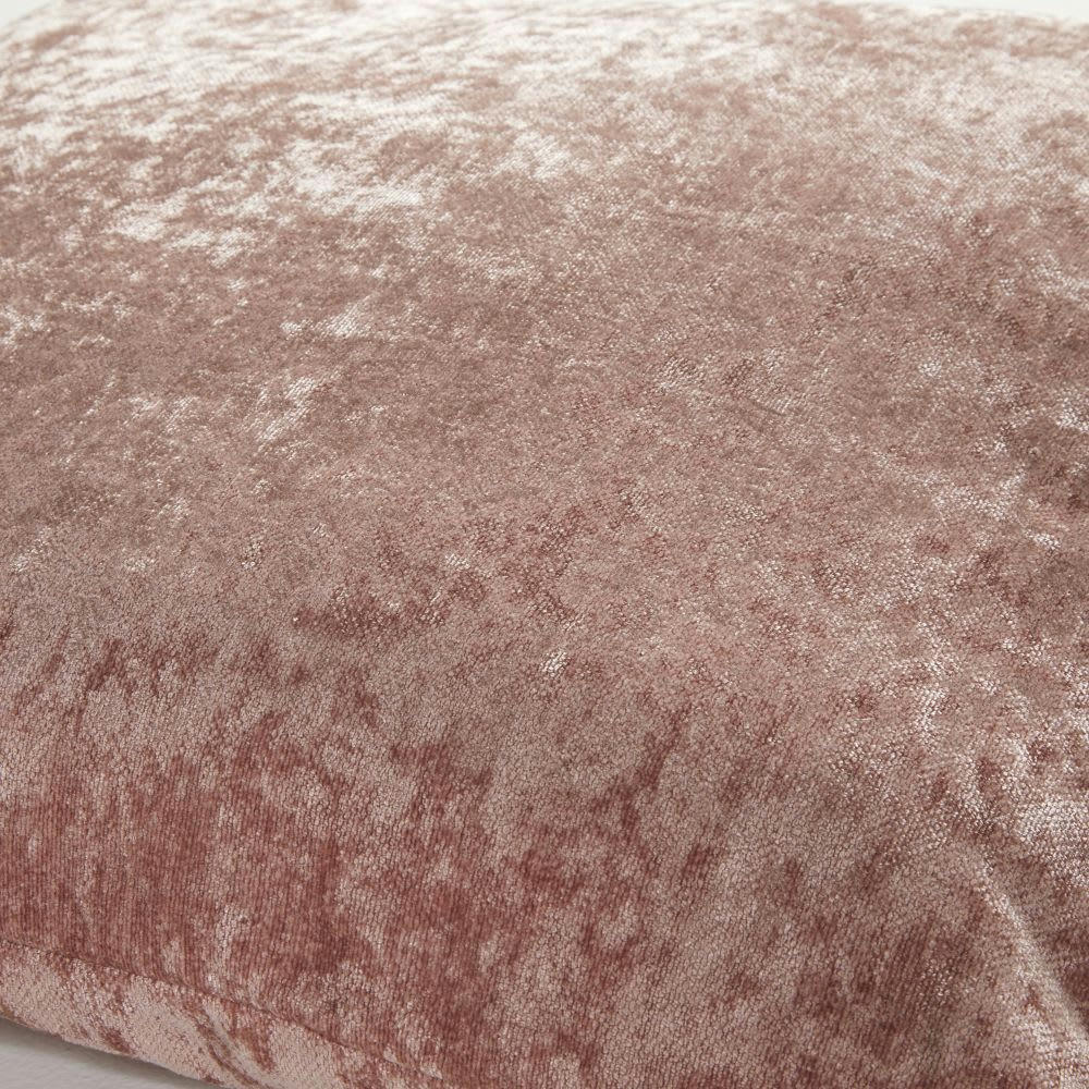 - Coussin en velours effet vieilli vieux rose 60x60