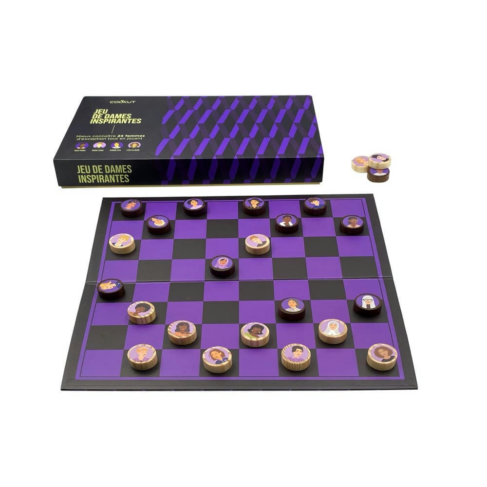 - Jeu de dames inspirantes bois violet