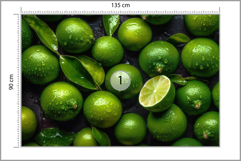 Fototapeta Do Kuchni Soczyste Limonki Abstrakcja 135x90cm