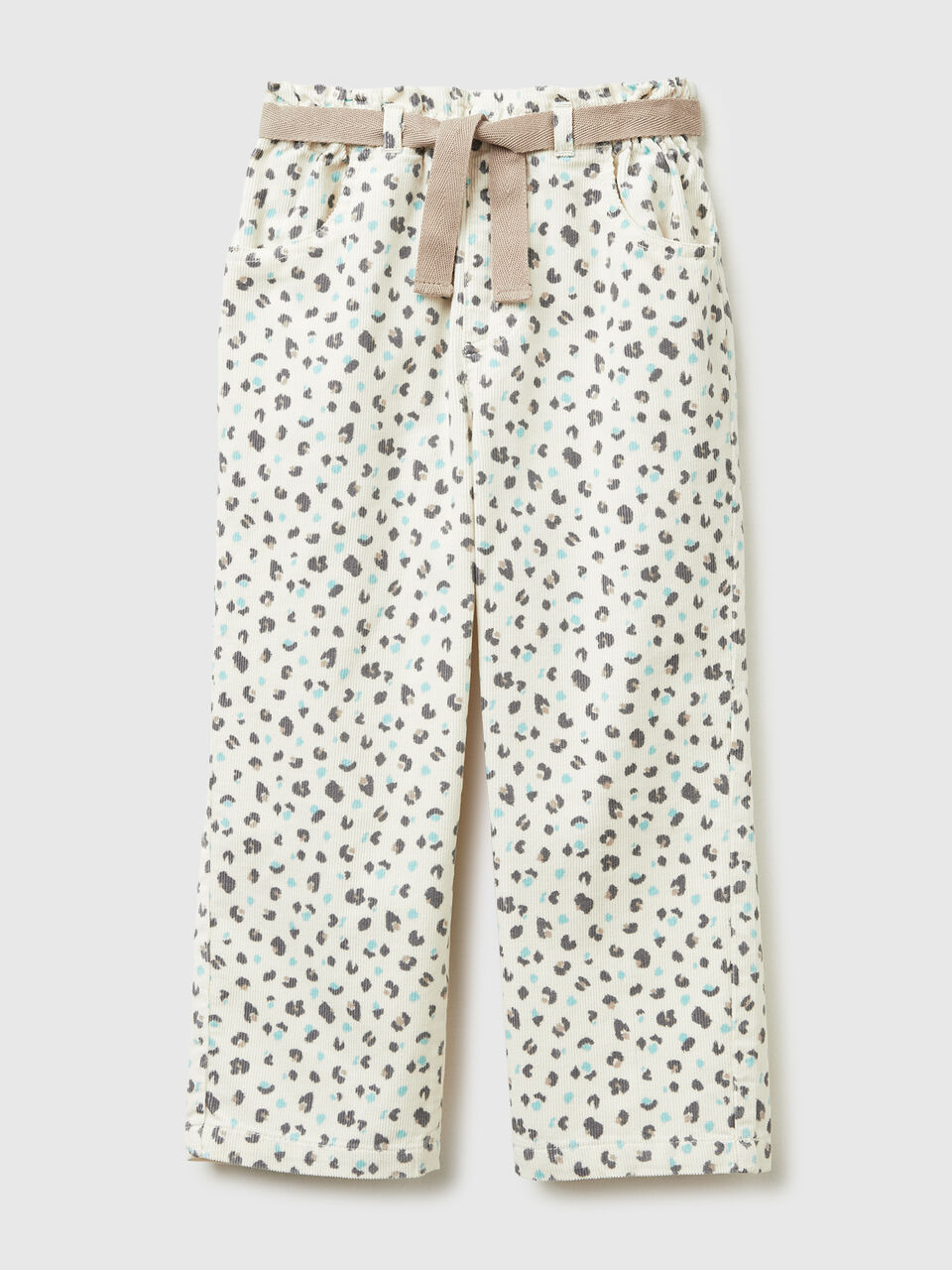 Patterned corduroy trousers
