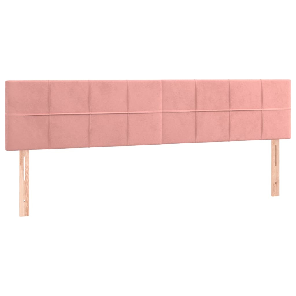 Wezgłowie Różowe 160 x 5 x 78/88 cm Aksamit vidaXL