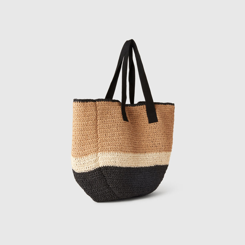 Straw look shopping bag