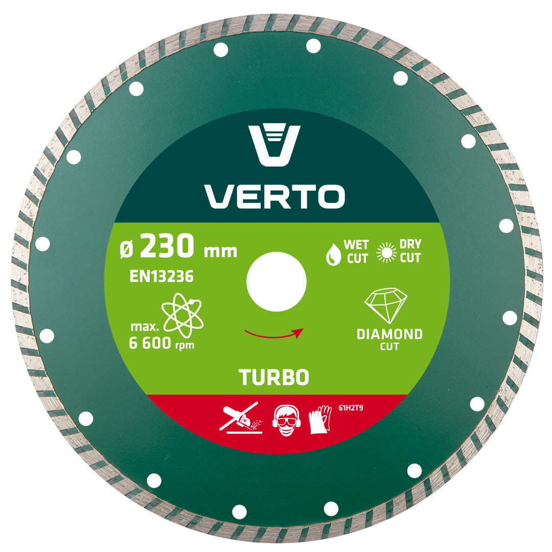 Tarcza diamentowa 230x22.2mm turbo VERTO 61H2T9