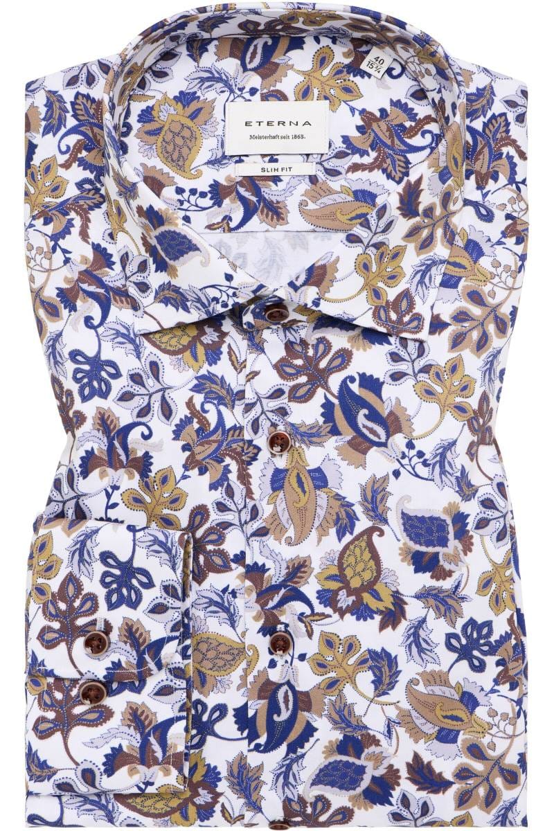 ETERNA Slim Fit Hemd gelb, Bedruckt