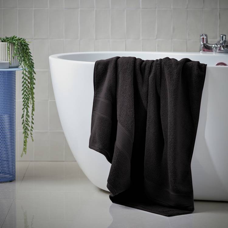 Habitat Supersoft Bath Sheet - Black