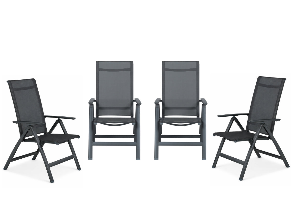 Garden Impressions Gala tuinstoelen set van 4 verstelbaar