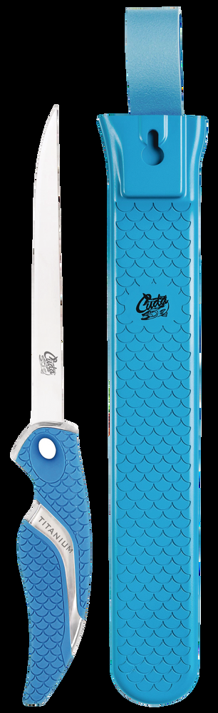 Cuda Titanium Bonded Flex Fillet Knife, Assorted Sizes, Blue