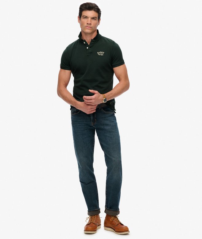 Vintage Athletic Embroidered Polo Shirt