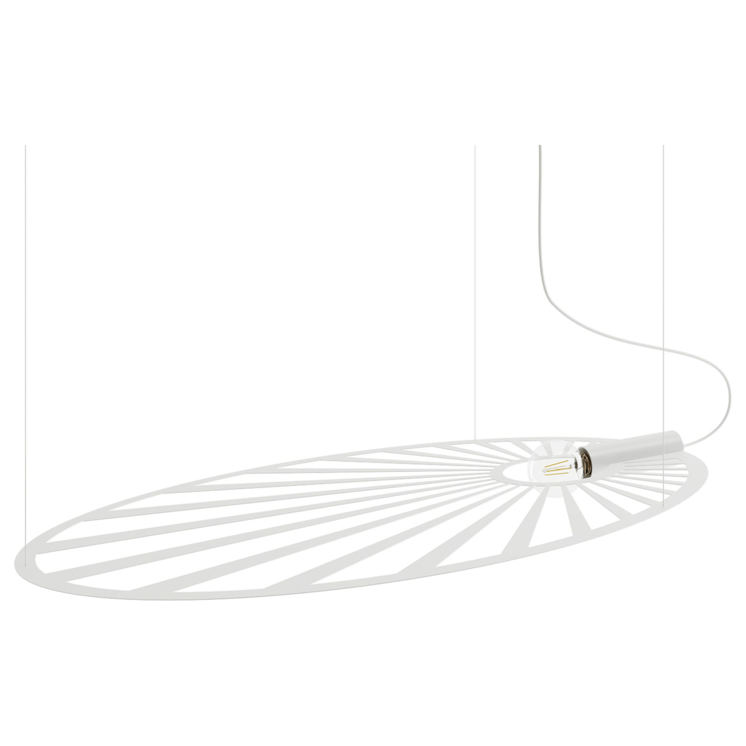 Lampa wisząca Lehdet stalowa biała