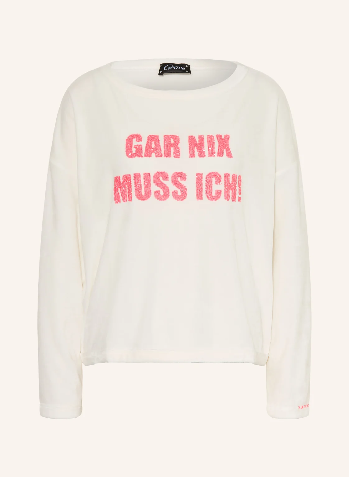 Grace Longsleeve GAR NIX aus Nicki mit Pailletten
