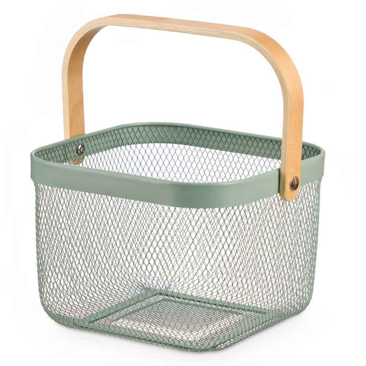 Fruteira verde em metal