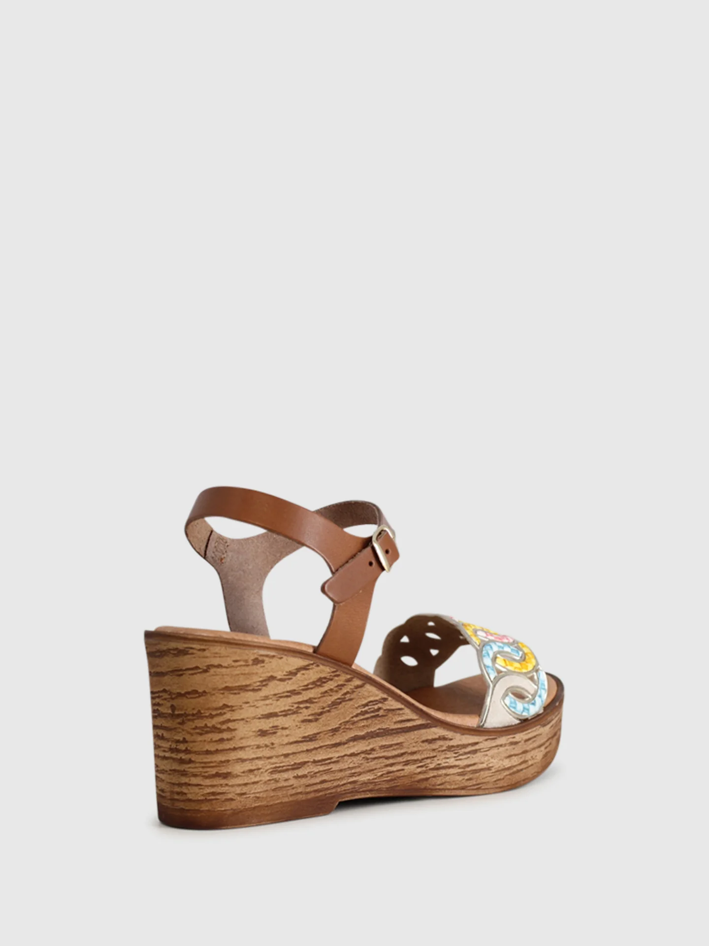 Sandálias de Cunha em Multicolor