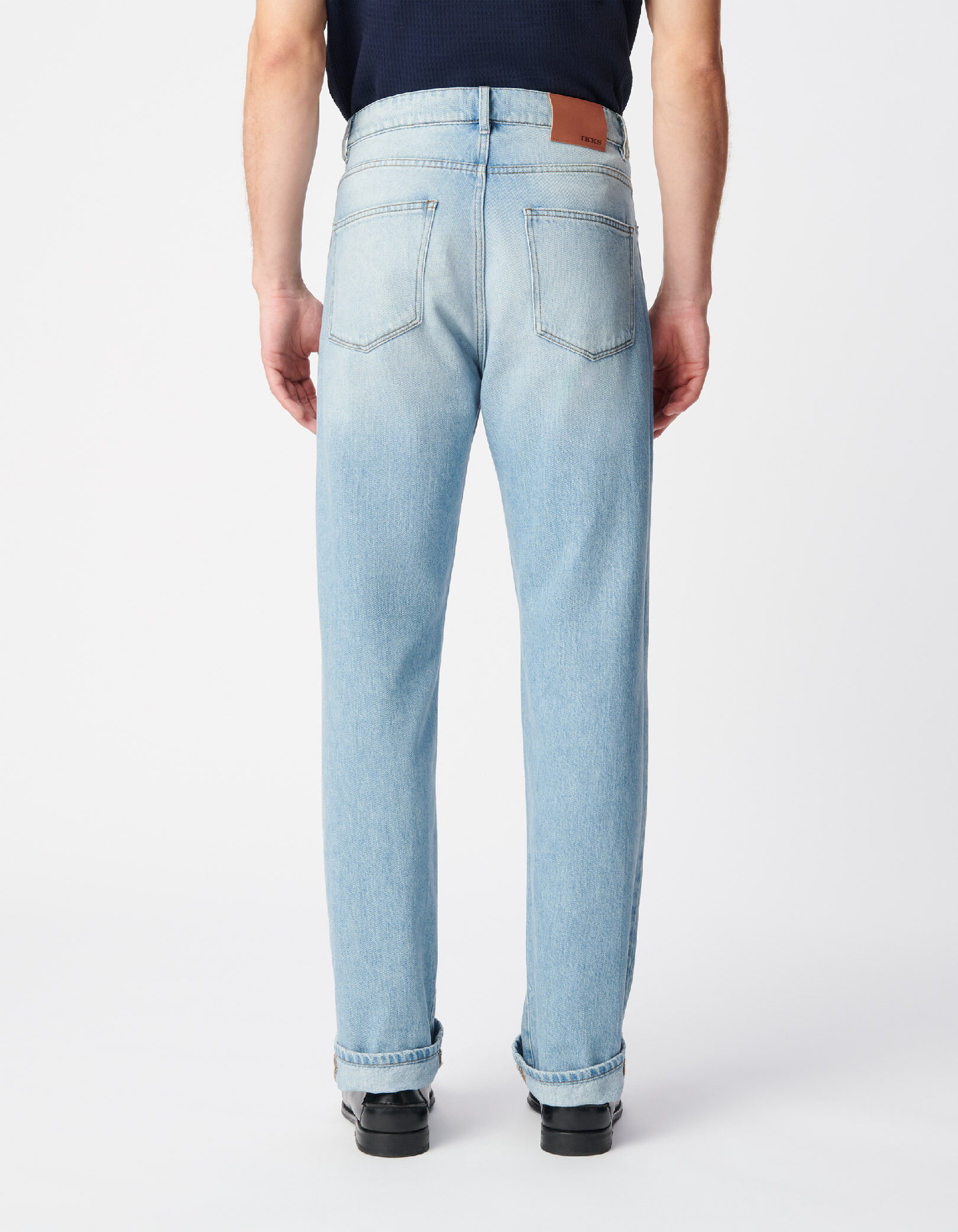 Jean droit bleu délavé Neil Homme