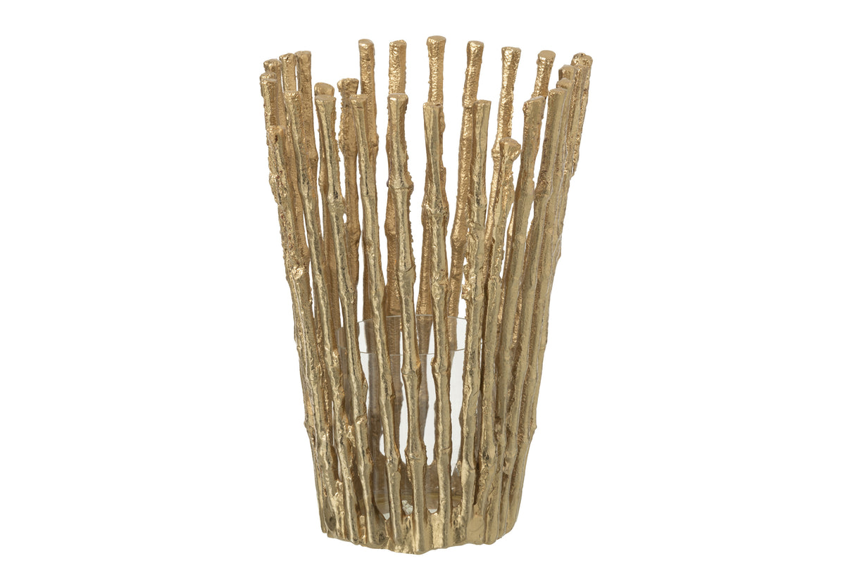 J-Line kaarshouder - aluminium - goud - large