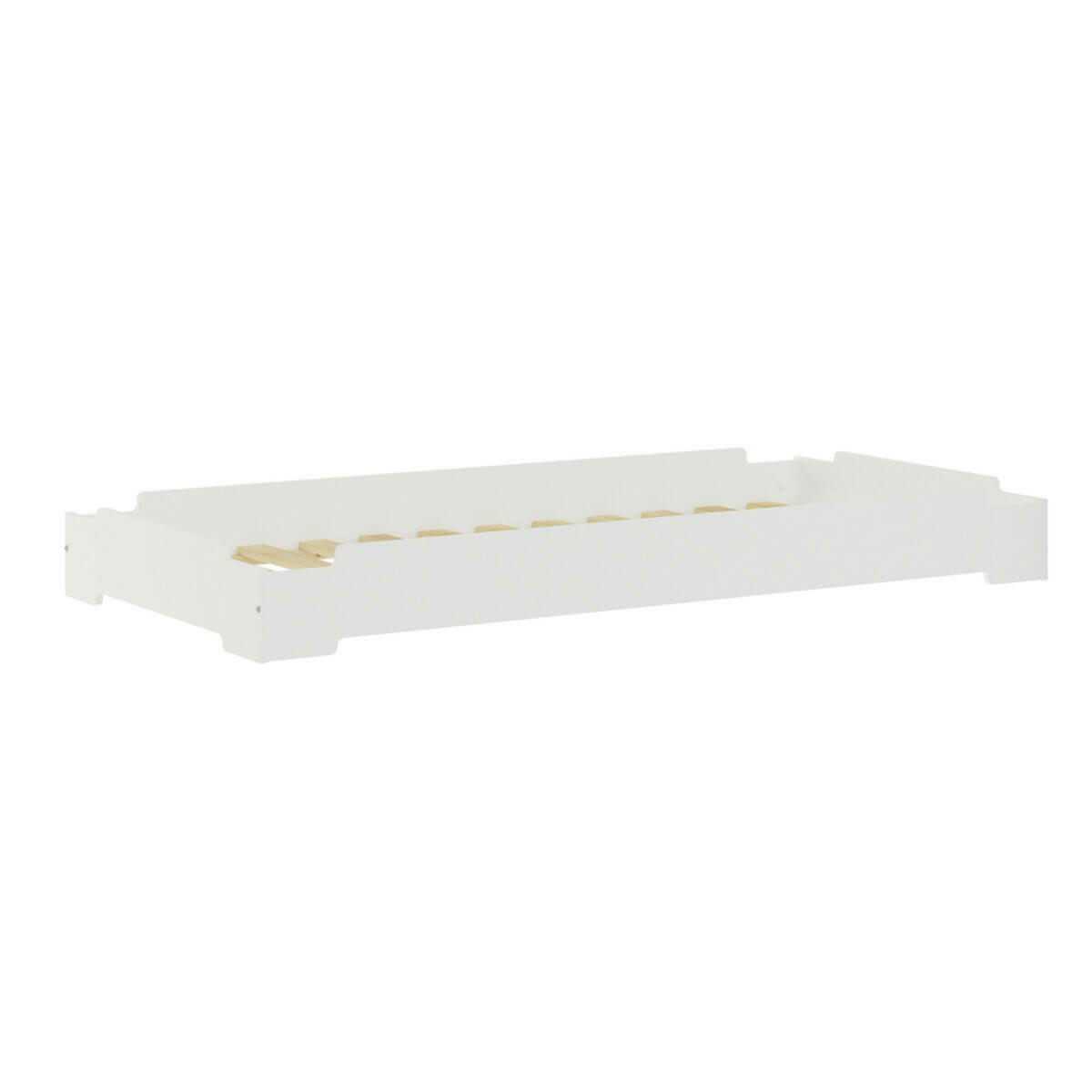STACK - Lit empilable 90x190 cm effet bois blanc