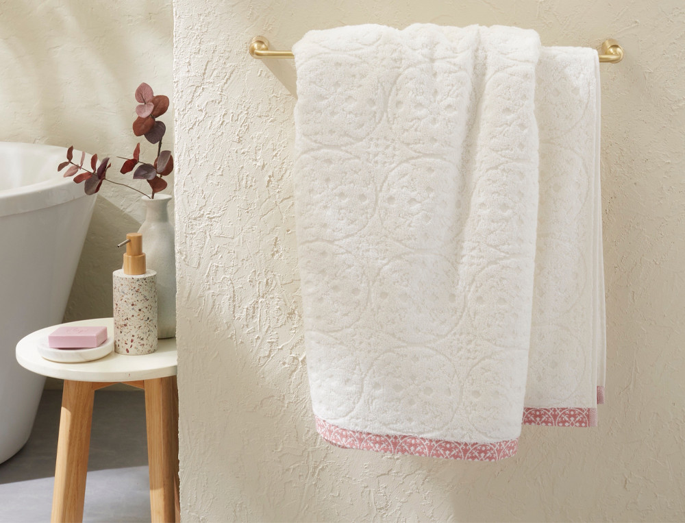 Drap de bain ciselé blancSéville
