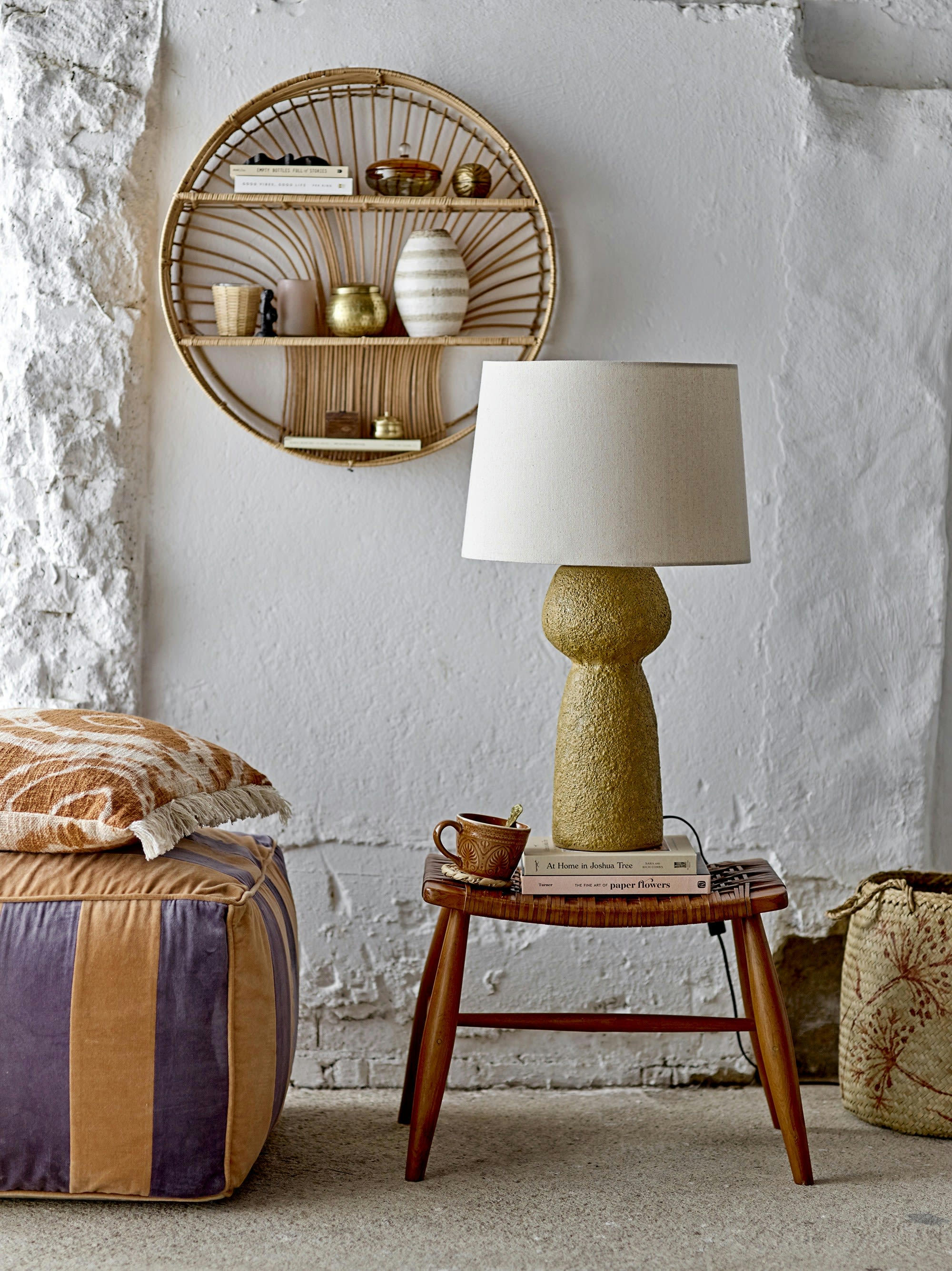 MOLLI - Lot de 3 corbeilles en jonc de mer beige