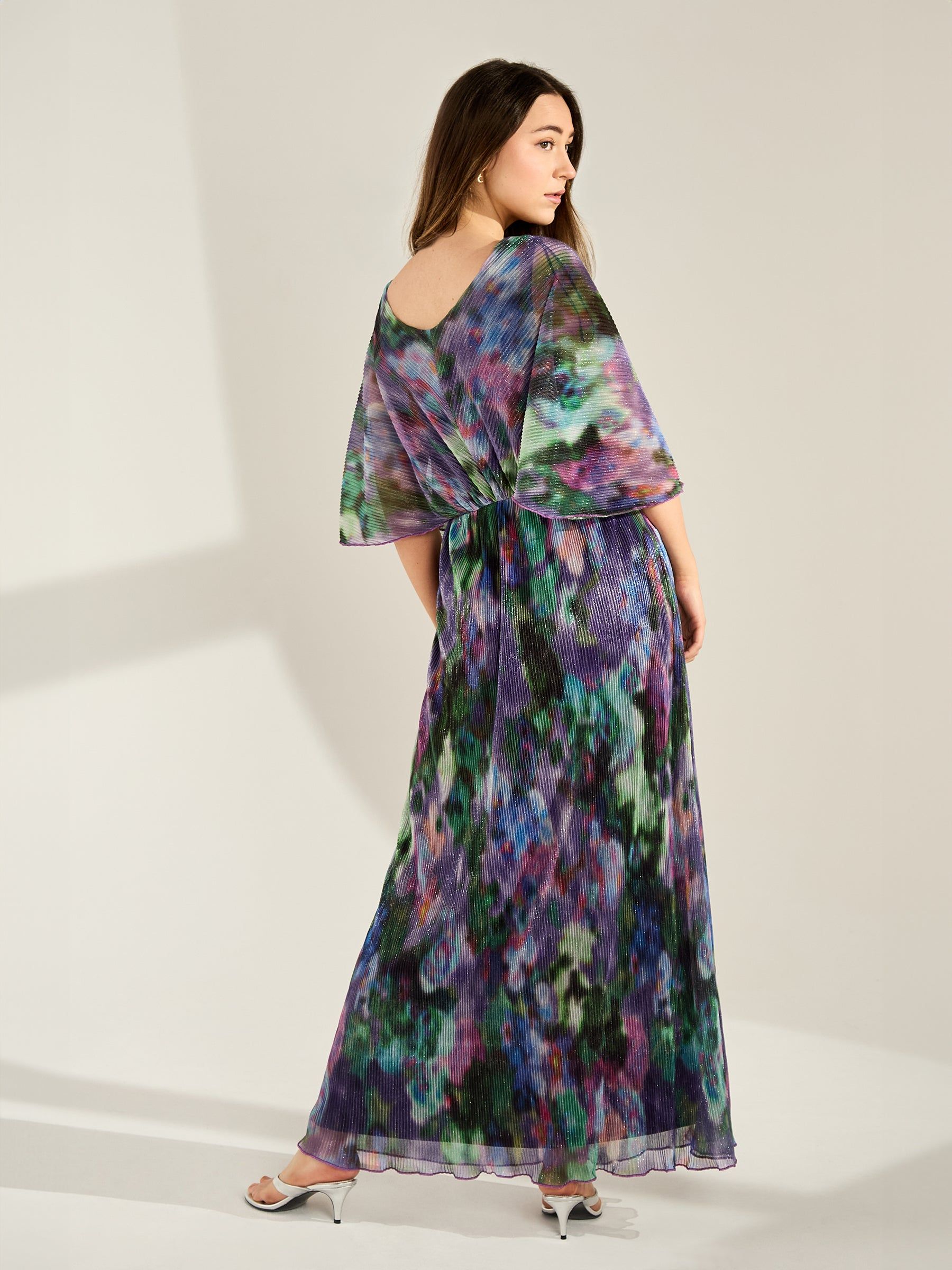 GWD by GEORGE W. DAVIES GWD Cameron Printed Metallic Maxi Dress