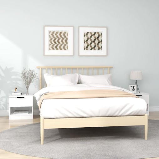 NNEVL Bedside Cabinets 2 pcs White Engineered Wood