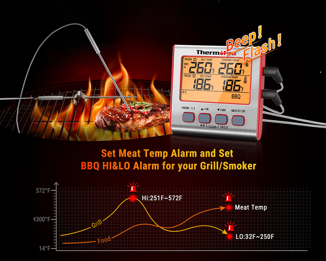 ThermoPro TP17W Monitor with 2 Probes