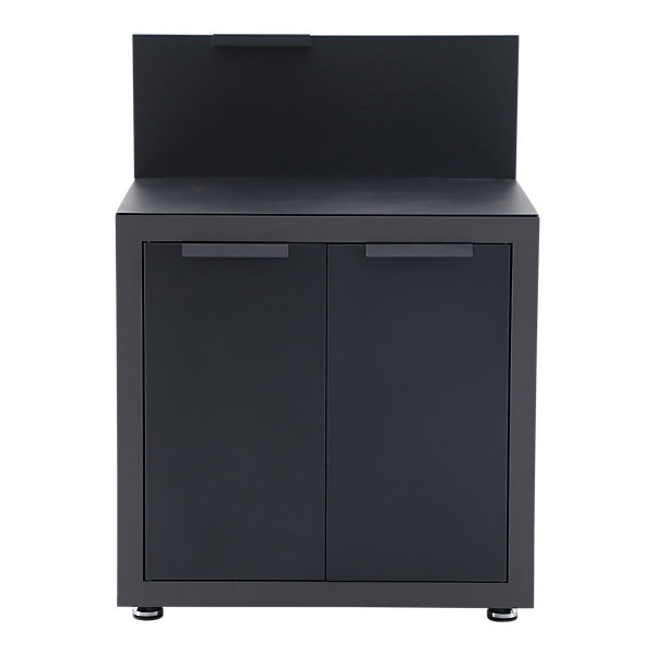 Meuble de cuisine extérieure double portes acier gris GoodHome Cucino